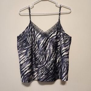 Zebra Print Slip Camisole Top
